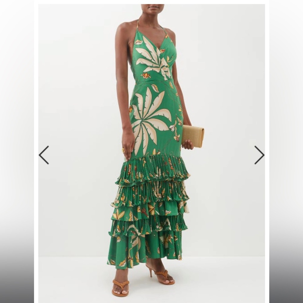 JOHANNA ORTIZ Bailanso Sola printed silk-georgette dress  size 6